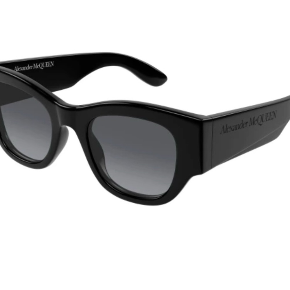 Alexander McQueen Black and Gray Sunglasses